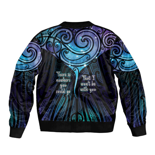 Aotearoa Maori Te Whai Rahi Bomber Jacket Tala - Nowhere You Could Go That I Won't Be With You - Aussie Hoodie