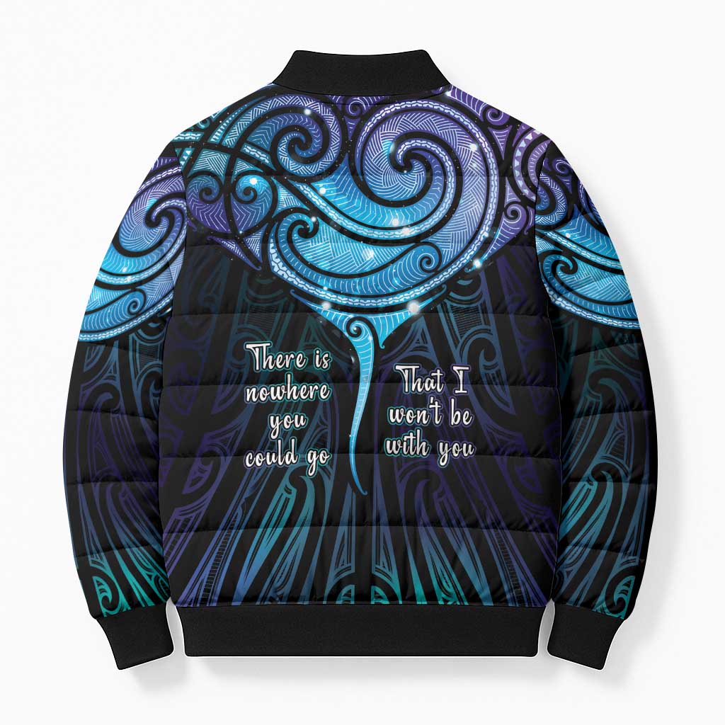 Aotearoa Maori Te Whai Rahi Bomber Puffer Jacket Tala - Nowhere You Could Go That I Won't Be With You - Aussie Hoodie