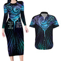 Aotearoa Maori Te Whai Rahi Couples Matching Long Sleeve Bodycon Dress and Hawaiian Shirt Tala - Nowhere You Could Go That I Won't Be With You - Aussie Hoodie