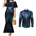 Aotearoa Maori Te Whai Rahi Couples Matching Mermaid Dress and Long Sleeve Button Shirt Tala - Nowhere You Could Go That I Won't Be With You - Aussie Hoodie