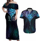 Aotearoa Maori Te Whai Rahi Couples Matching Off Shoulder Maxi Dress and Hawaiian Shirt Tala - Nowhere You Could Go That I Won't Be With You - Aussie Hoodie