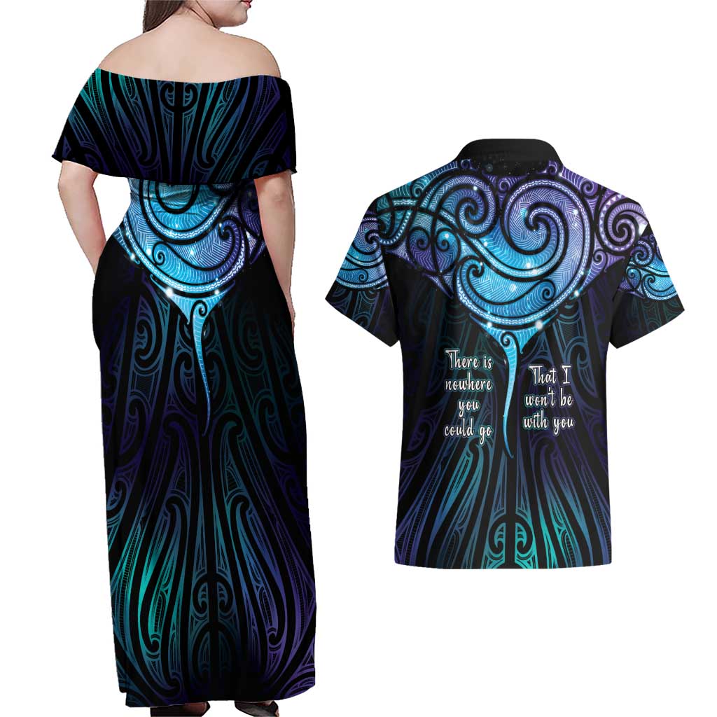 Aotearoa Maori Te Whai Rahi Couples Matching Off Shoulder Maxi Dress and Hawaiian Shirt Tala - Nowhere You Could Go That I Won't Be With You - Aussie Hoodie