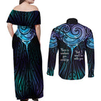 Aotearoa Maori Te Whai Rahi Couples Matching Off Shoulder Maxi Dress and Long Sleeve Button Shirt Tala - Nowhere You Could Go That I Won't Be With You - Aussie Hoodie