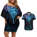 Aotearoa Maori Te Whai Rahi Couples Matching Off Shoulder Short Dress and Hawaiian Shirt Tala - Nowhere You Could Go That I Won't Be With You - Aussie Hoodie