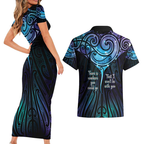 Aotearoa Maori Te Whai Rahi Couples Matching Short Sleeve Bodycon Dress and Hawaiian Shirt Tala - Nowhere You Could Go That I Won't Be With You - Aussie Hoodie