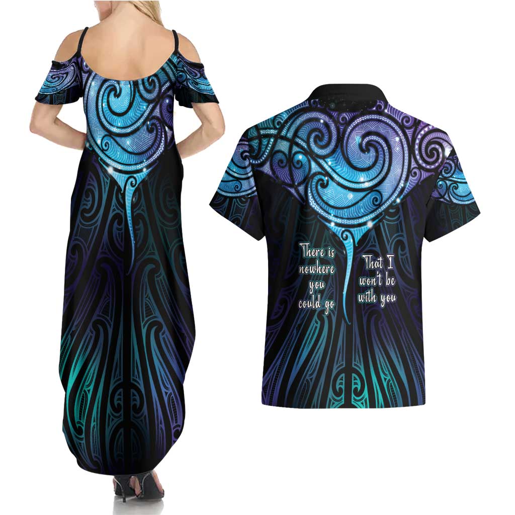 Aotearoa Maori Te Whai Rahi Couples Matching Summer Maxi Dress and Hawaiian Shirt Tala - Nowhere You Could Go That I Won't Be With You - Aussie Hoodie