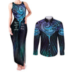 Aotearoa Maori Te Whai Rahi Couples Matching Tank Maxi Dress and Long Sleeve Button Shirt Tala - Nowhere You Could Go That I Won't Be With You - Aussie Hoodie