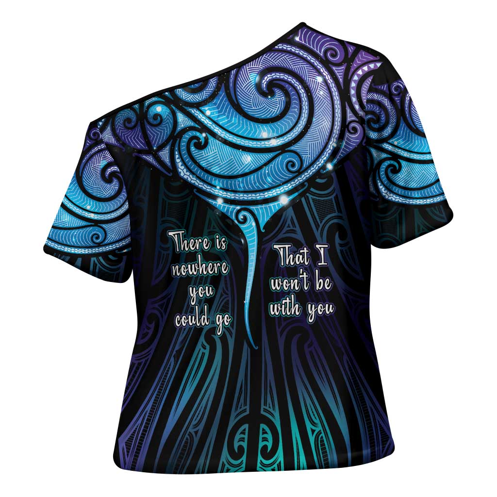 Aotearoa Maori Te Whai Rahi Cross Shoulder Shirt Tala - Nowhere You Could Go That I Won't Be With You - Aussie Hoodie