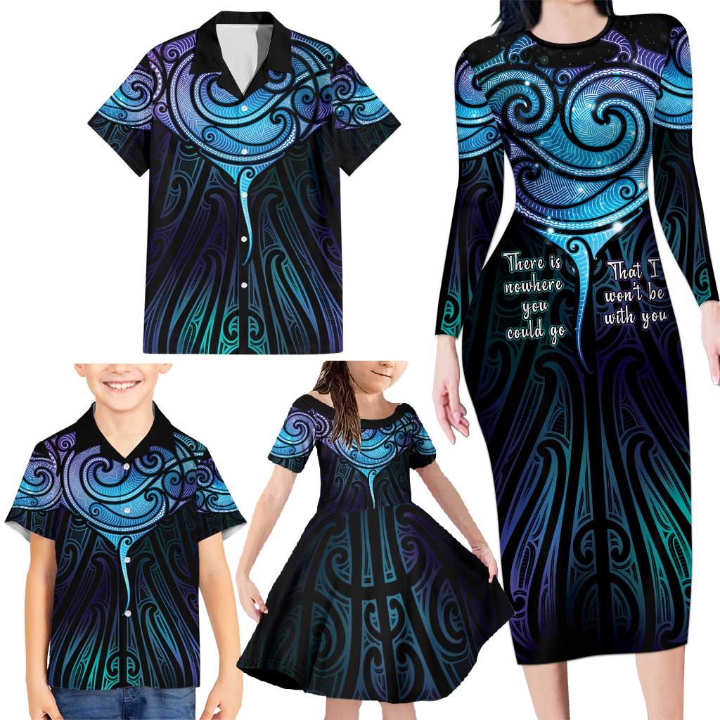Aotearoa Maori Te Whai Rahi Family Matching Long Sleeve Bodycon Dress and Hawaiian Shirt Tala - Nowhere You Could Go That I Won't Be With You - Aussie Hoodie