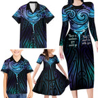 Aotearoa Maori Te Whai Rahi Family Matching Long Sleeve Bodycon Dress and Hawaiian Shirt Tala - Nowhere You Could Go That I Won't Be With You - Aussie Hoodie