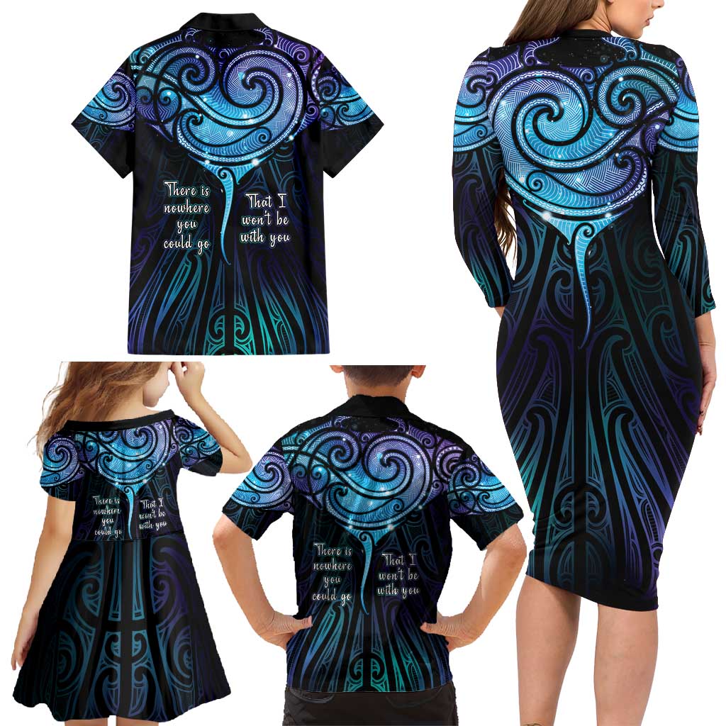 Aotearoa Maori Te Whai Rahi Family Matching Long Sleeve Bodycon Dress and Hawaiian Shirt Tala - Nowhere You Could Go That I Won't Be With You - Aussie Hoodie
