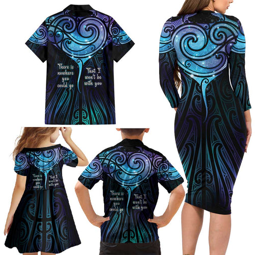 Aotearoa Maori Te Whai Rahi Family Matching Long Sleeve Bodycon Dress and Hawaiian Shirt Tala - Nowhere You Could Go That I Won't Be With You - Aussie Hoodie