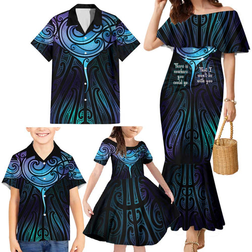 Aotearoa Maori Te Whai Rahi Family Matching Mermaid Dress and Hawaiian Shirt Tala - Nowhere You Could Go That I Won't Be With You - Aussie Hoodie