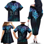 Aotearoa Maori Te Whai Rahi Family Matching Off The Shoulder Long Sleeve Dress and Hawaiian Shirt Tala - Nowhere You Could Go That I Won't Be With You - Aussie Hoodie
