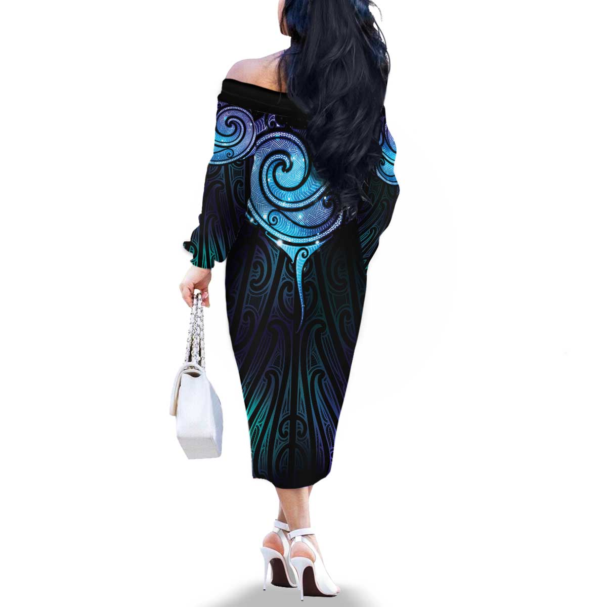 Aotearoa Maori Te Whai Rahi Family Matching Off The Shoulder Long Sleeve Dress and Hawaiian Shirt Tala - Nowhere You Could Go That I Won't Be With You - Aussie Hoodie