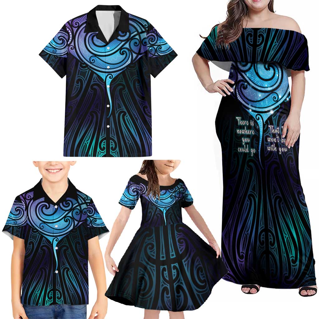 Aotearoa Maori Te Whai Rahi Family Matching Off Shoulder Maxi Dress and Hawaiian Shirt Tala - Nowhere You Could Go That I Won't Be With You - Aussie Hoodie