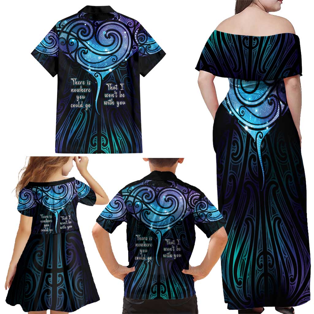Aotearoa Maori Te Whai Rahi Family Matching Off Shoulder Maxi Dress and Hawaiian Shirt Tala - Nowhere You Could Go That I Won't Be With You - Aussie Hoodie