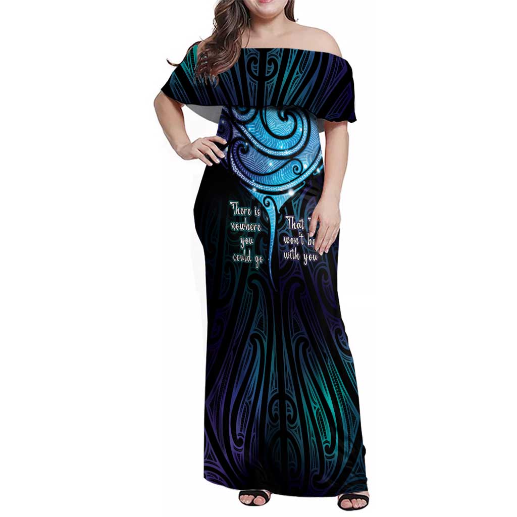 Aotearoa Maori Te Whai Rahi Family Matching Off Shoulder Maxi Dress and Hawaiian Shirt Tala - Nowhere You Could Go That I Won't Be With You - Aussie Hoodie