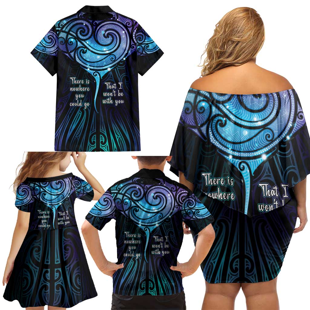 Aotearoa Maori Te Whai Rahi Family Matching Off Shoulder Short Dress and Hawaiian Shirt Tala - Nowhere You Could Go That I Won't Be With You - Aussie Hoodie