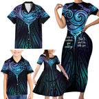 Aotearoa Maori Te Whai Rahi Family Matching Short Sleeve Bodycon Dress and Hawaiian Shirt Tala - Nowhere You Could Go That I Won't Be With You - Aussie Hoodie