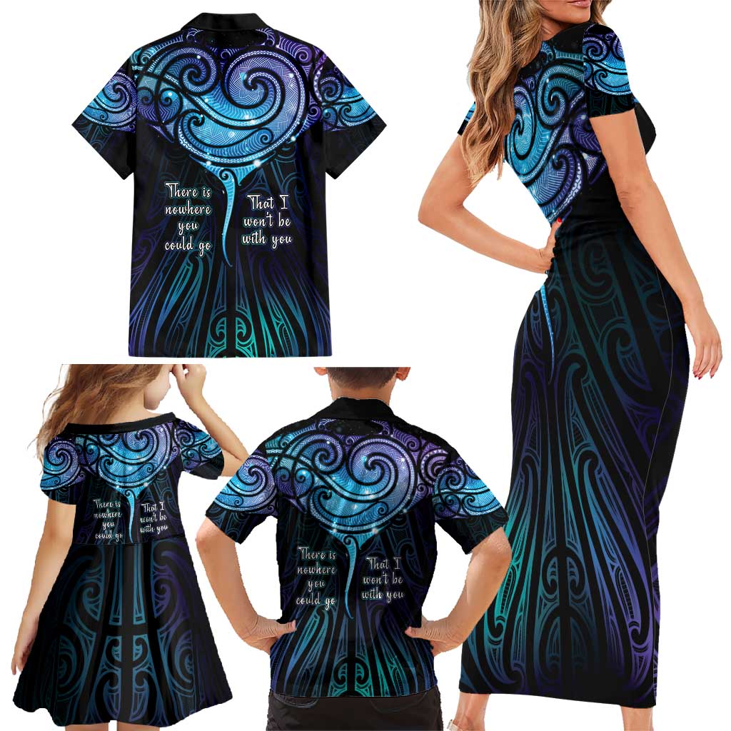 Aotearoa Maori Te Whai Rahi Family Matching Short Sleeve Bodycon Dress and Hawaiian Shirt Tala - Nowhere You Could Go That I Won't Be With You - Aussie Hoodie