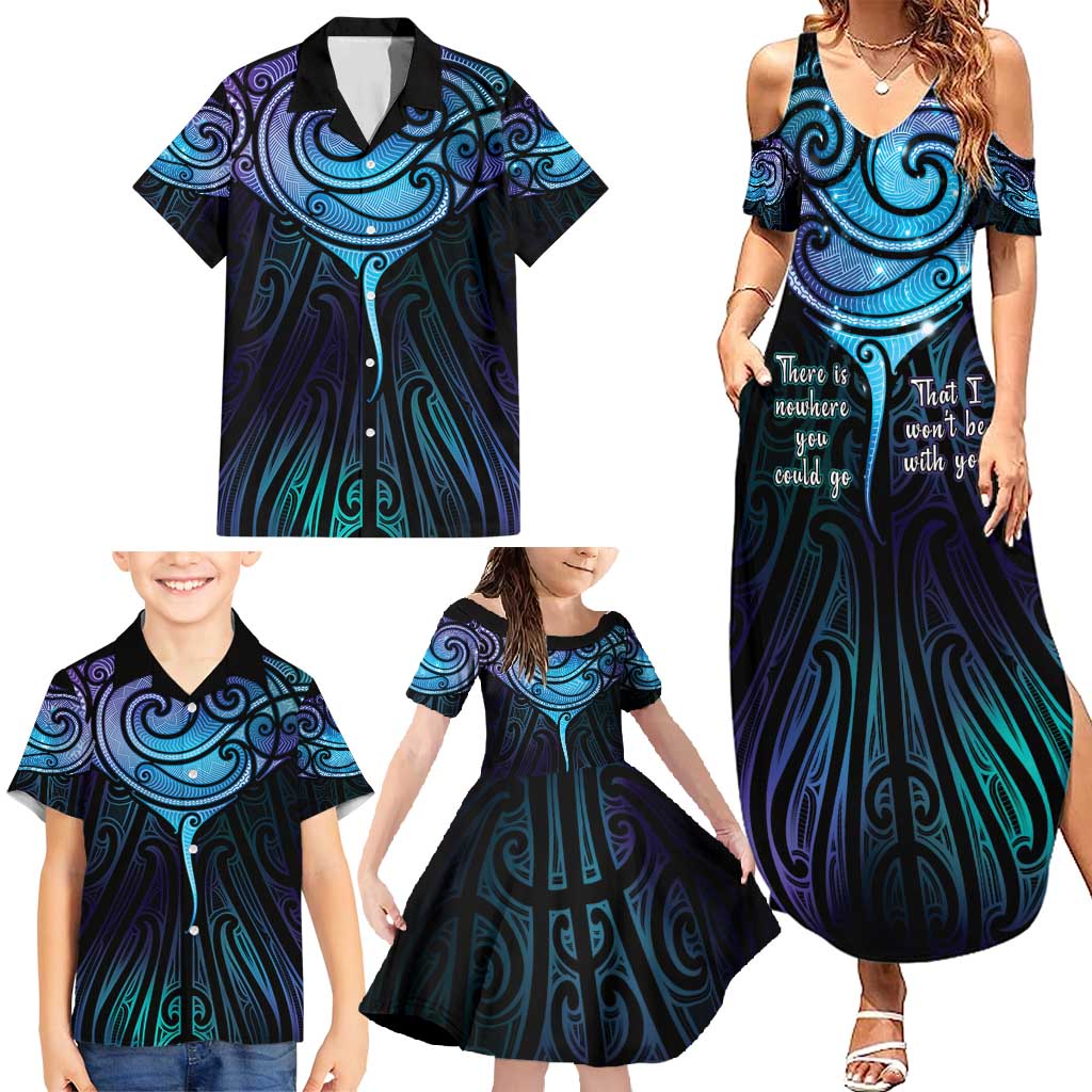 Aotearoa Maori Te Whai Rahi Family Matching Summer Maxi Dress and Hawaiian Shirt Tala - Nowhere You Could Go That I Won't Be With You - Aussie Hoodie