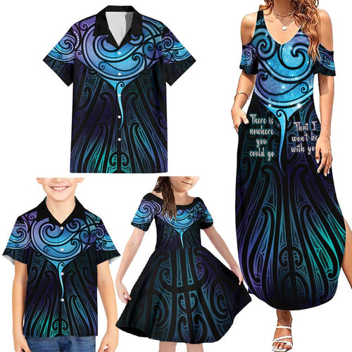 Aotearoa Maori Te Whai Rahi Family Matching Summer Maxi Dress and Hawaiian Shirt Tala - Nowhere You Could Go That I Won't Be With You - Aussie Hoodie