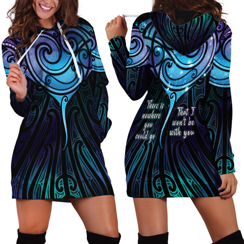 Aotearoa Maori Te Whai Rahi Hoodie Dress Tala - Nowhere You Could Go That I Won't Be With You - Aussie Hoodie