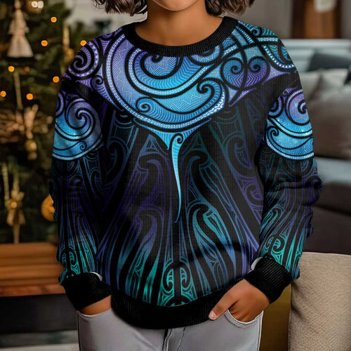 Aotearoa Maori Te Whai Rahi Kid Ugly Christmas Sweater Tala - Nowhere You Could Go That I Won't Be With You - Aussie Hoodie