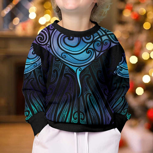 Aotearoa Maori Te Whai Rahi Kid Ugly Christmas Sweater Tala - Nowhere You Could Go That I Won't Be With You - Aussie Hoodie