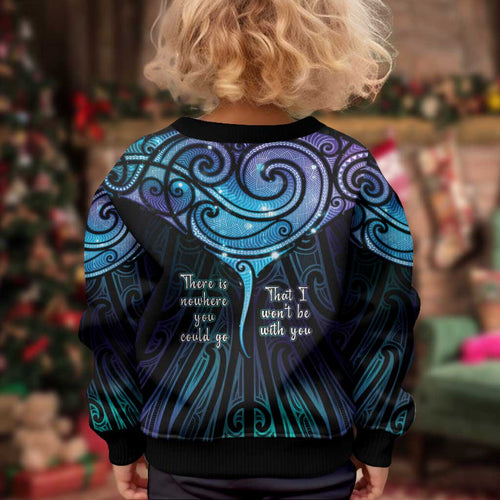 Aotearoa Maori Te Whai Rahi Kid Ugly Christmas Sweater Tala - Nowhere You Could Go That I Won't Be With You - Aussie Hoodie