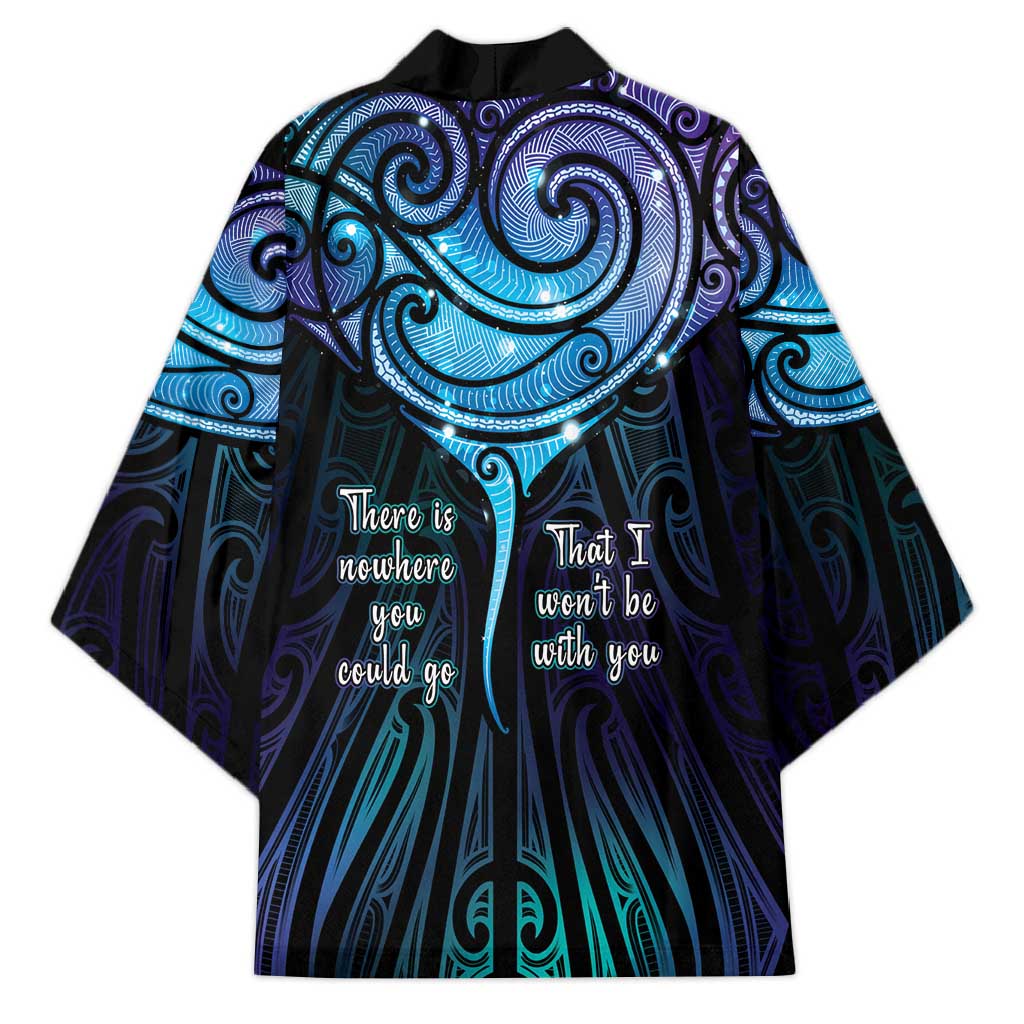 Aotearoa Maori Te Whai Rahi Kimono Tala - Nowhere You Could Go That I Won't Be With You - Aussie Hoodie
