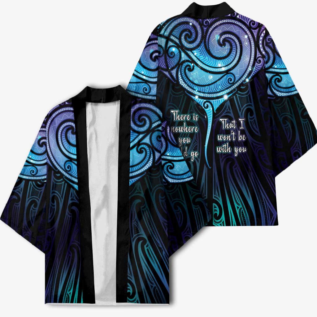 Aotearoa Maori Te Whai Rahi Kimono Tala - Nowhere You Could Go That I Won't Be With You - Aussie Hoodie
