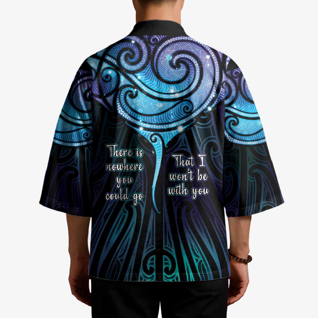 Aotearoa Maori Te Whai Rahi Kimono Tala - Nowhere You Could Go That I Won't Be With You - Aussie Hoodie