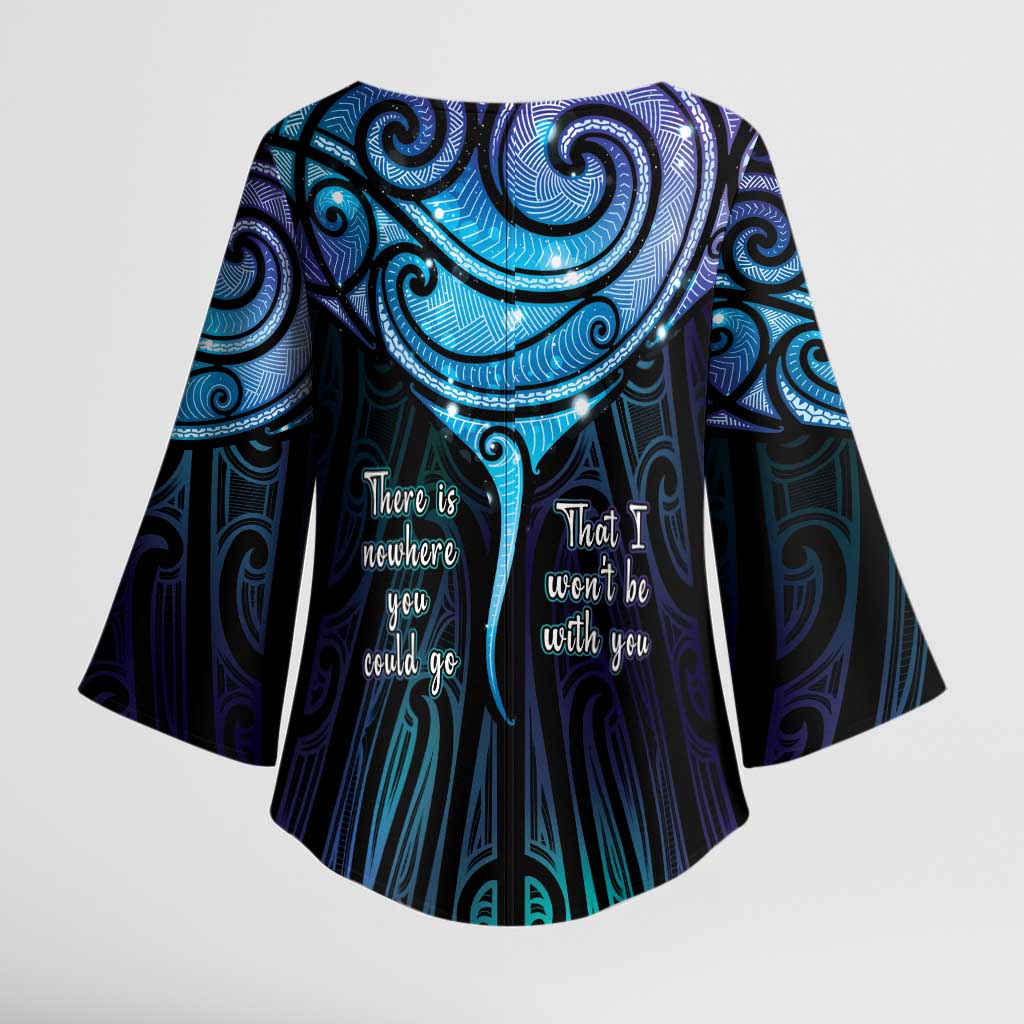 Aotearoa Maori Te Whai Rahi Kimono Sleeve Blouse Tala - Nowhere You Could Go That I Won't Be With You - Aussie Hoodie