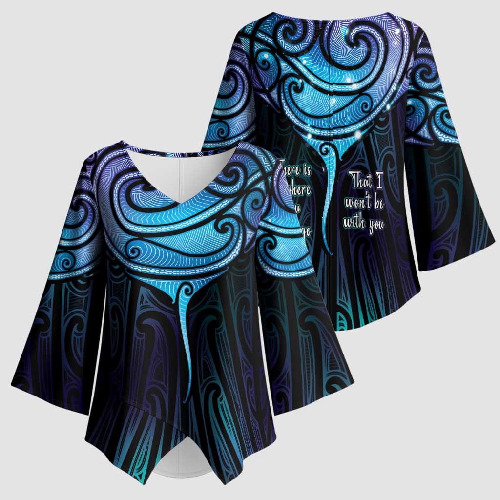Aotearoa Maori Te Whai Rahi Kimono Sleeve Blouse Tala - Nowhere You Could Go That I Won't Be With You - Aussie Hoodie