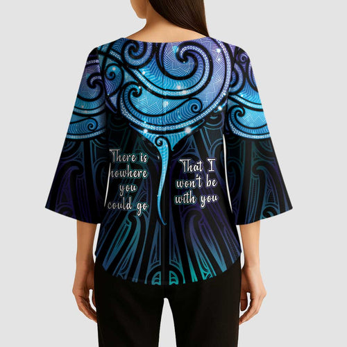 Aotearoa Maori Te Whai Rahi Kimono Sleeve Blouse Tala - Nowhere You Could Go That I Won't Be With You - Aussie Hoodie
