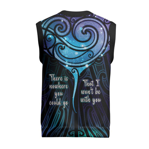 Aotearoa Maori Te Whai Rahi Christmas Knitted V-Neck Vest Tala - Nowhere You Could Go That I Won't Be With You - Aussie Hoodie