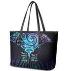 Aotearoa Maori Te Whai Rahi Leather Tote Bag Tala - Nowhere You Could Go That I Won't Be With You - Aussie Hoodie