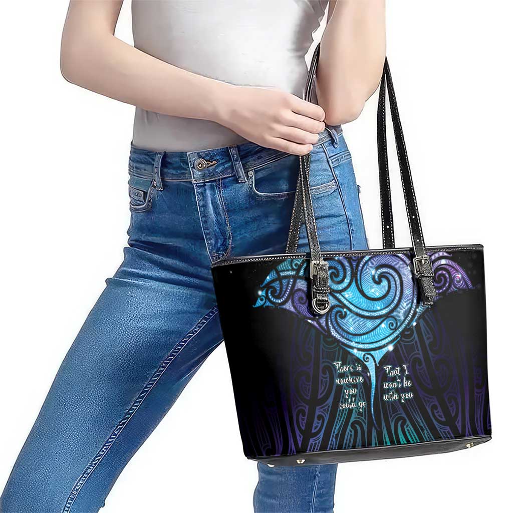 Aotearoa Maori Te Whai Rahi Leather Tote Bag Tala - Nowhere You Could Go That I Won't Be With You - Aussie Hoodie