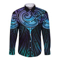 Aotearoa Maori Te Whai Rahi Long Sleeve Button Shirt Tala - Nowhere You Could Go That I Won't Be With You - Aussie Hoodie