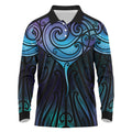 Aotearoa Maori Te Whai Rahi Long Sleeve Polo Shirt Tala - Nowhere You Could Go That I Won't Be With You - Aussie Hoodie