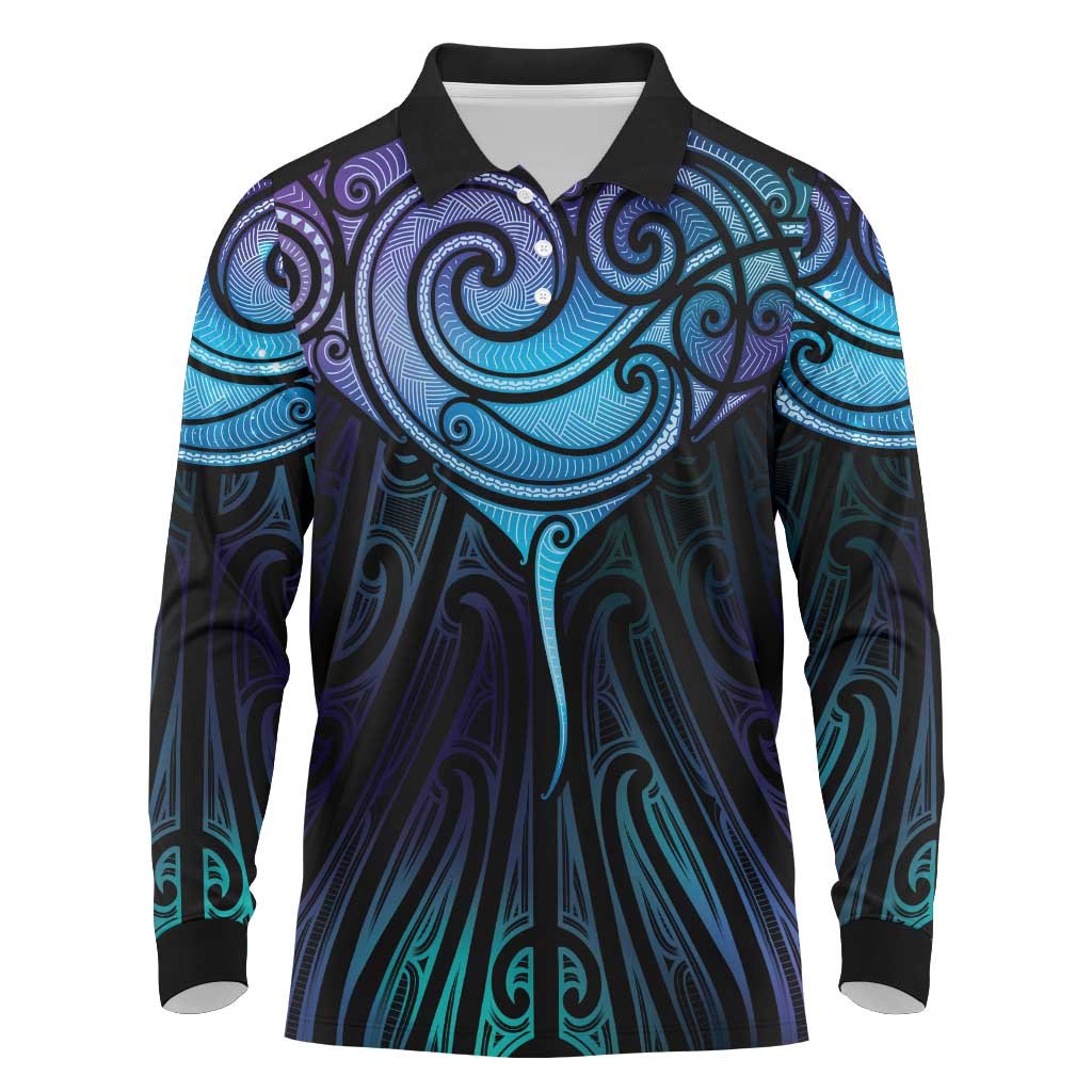 Aotearoa Maori Te Whai Rahi Long Sleeve Polo Shirt Tala - Nowhere You Could Go That I Won't Be With You - Aussie Hoodie