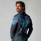 Aotearoa Maori Te Whai Rahi Long Sleeve Polo Shirt Tala - Nowhere You Could Go That I Won't Be With You - Aussie Hoodie