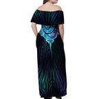 Aotearoa Maori Te Whai Rahi Off Shoulder Maxi Dress Tala - Nowhere You Could Go That I Won't Be With You - Aussie Hoodie