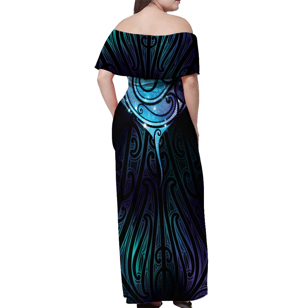 Aotearoa Maori Te Whai Rahi Off Shoulder Maxi Dress Tala - Nowhere You Could Go That I Won't Be With You - Aussie Hoodie