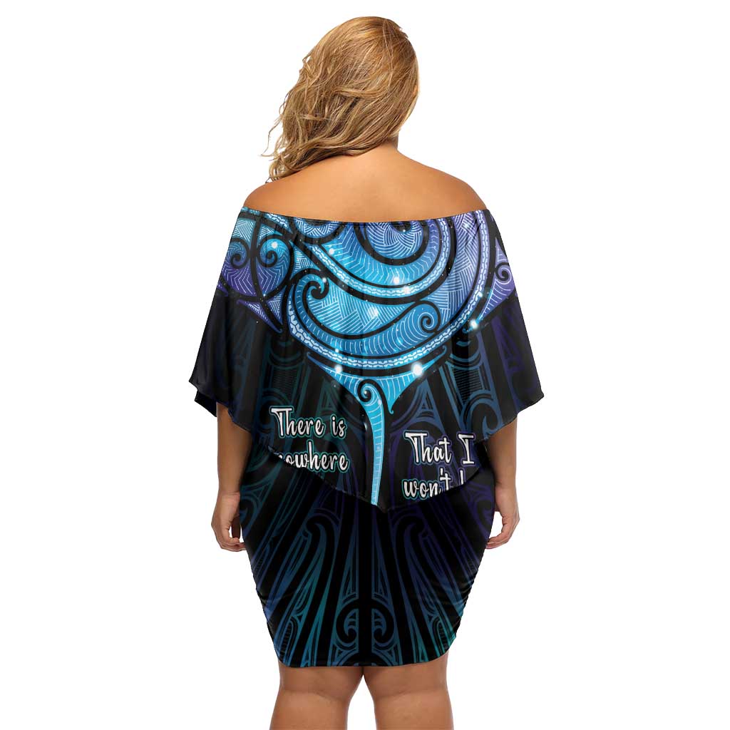 Aotearoa Maori Te Whai Rahi Off Shoulder Short Dress Tala - Nowhere You Could Go That I Won't Be With You - Aussie Hoodie