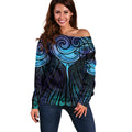 Aotearoa Maori Te Whai Rahi Off Shoulder Sweater Tala - Nowhere You Could Go That I Won't Be With You - Aussie Hoodie