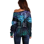 Aotearoa Maori Te Whai Rahi Off Shoulder Sweater Tala - Nowhere You Could Go That I Won't Be With You - Aussie Hoodie