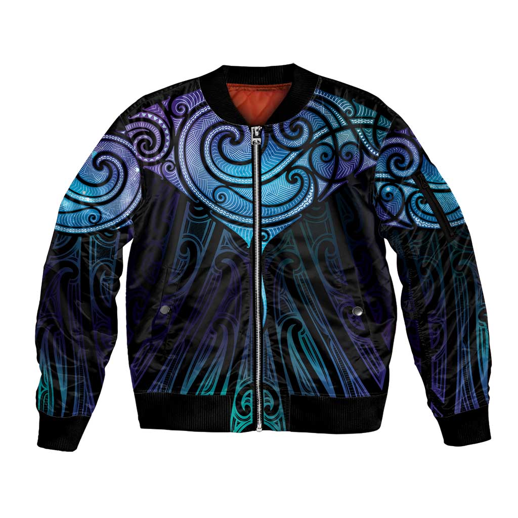 Aotearoa Maori Te Whai Rahi Sleeve Zip Bomber Jacket Tala - Nowhere You Could Go That I Won't Be With You - Aussie Hoodie